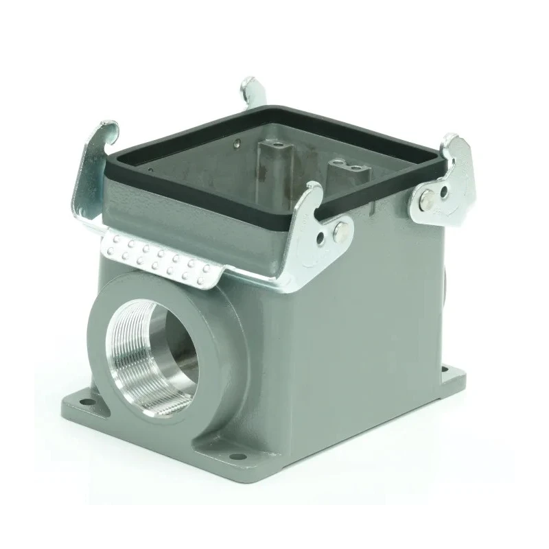 RS PRO Heavy Duty Power Connector Housing Surface Mount Die Cast Aluminium IP65 with 2 Lever Locking RS-H32B 208-4192