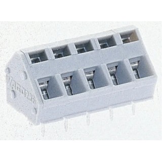 WAGO PCB Terminal Block, 1-Contact, 5 mm Pitch, 24A Current, Polyamide Housing 236-401