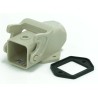 RS PRO Heavy Duty Power Connector Housing 1 Lever Die Cast Aluminium IP65 Surface Mount RS-H3A.P 208-4216