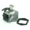 RS PRO Heavy Duty Power Connector Housing Bulkhead Mount Die Cast Zinc IP65 RS-H3A 208-4223