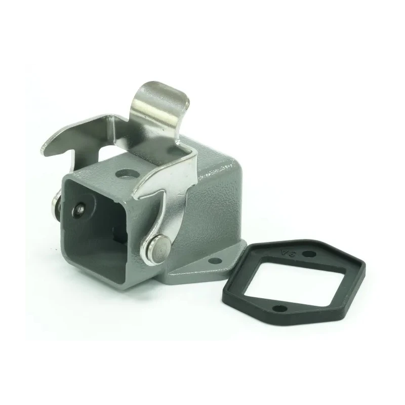 RS PRO Heavy Duty Power Connector Housing Bulkhead Mount Die Cast Zinc IP65 RS-H3A 208-4223
