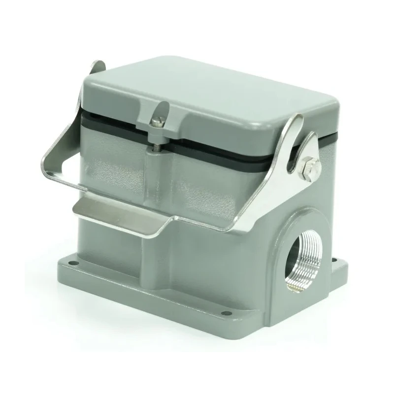 RS PRO Heavy Duty Power Connector Housing, Die Cast Aluminium Surface Mount, IP65, Locking Type 1 Lever RS-H48B 208-4251