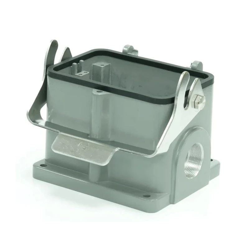 RS PRO Heavy Duty Power Connector Housing Die Cast Aluminium IP65 Surface Mount M32 Thread 1 Lever 208-4258