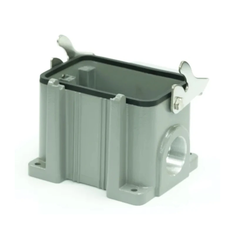 RS PRO Heavy Duty Power Connector Housing, Die Cast Aluminium, IP65, Surface Mount, M40 Thread, 1 Lever Locking 208-4259