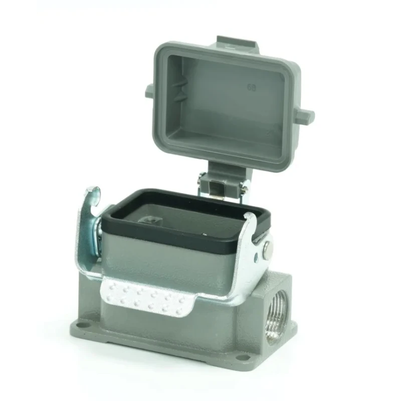 RS PRO Heavy Duty Power Connector Housing, Surface Mount, Die Cast Aluminium Body, IP65, 1 Lever Locking, PG16 208-4290