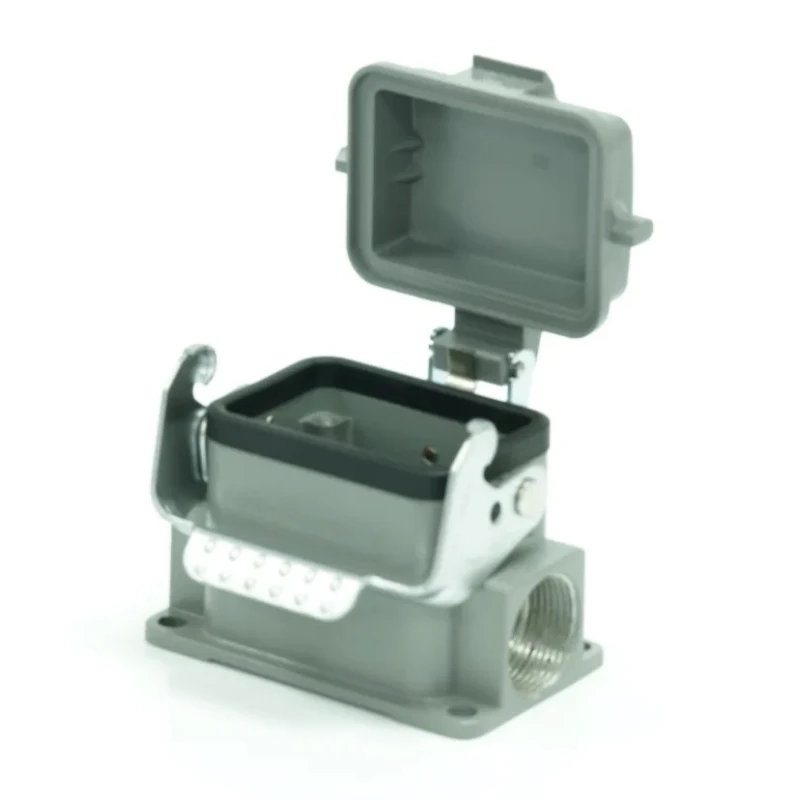 RS PRO Heavy Duty Power Connector Housing, Die Cast Aluminium, Surface Mount, IP65, 1 Lever Locking M25 Thread 208-4292