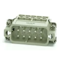 RS PRO Heavy Duty Power Connector Insert 16A Male 10 Contacts 250V Copper Alloy Silver Plating 208-4333