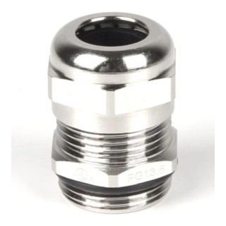 RS PRO Metallic Brass Cable Gland PG13.5 Thread, 6 mm Min., 12 mm Max., IP68 208-4380