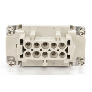 RS PRO Heavy Duty Power Connector Insert 16A Female 10 Contacts 500V 208-4492