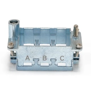 RS PRO Hinged Frame 3 Way Die Cast Zinc Silver 10B Size Top Cable Entry For 3 Module Connector 208-4540