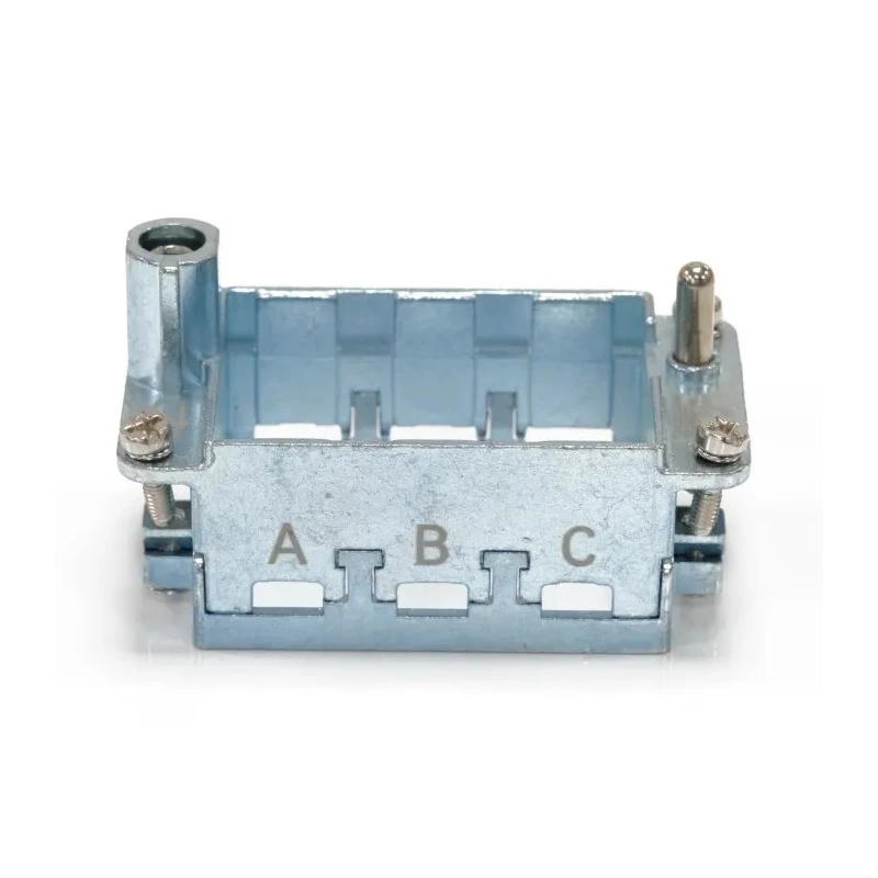 RS PRO Hinged Frame 3 Way Die Cast Zinc Silver 10B Size Top Cable Entry For 3 Module Connector 208-4540