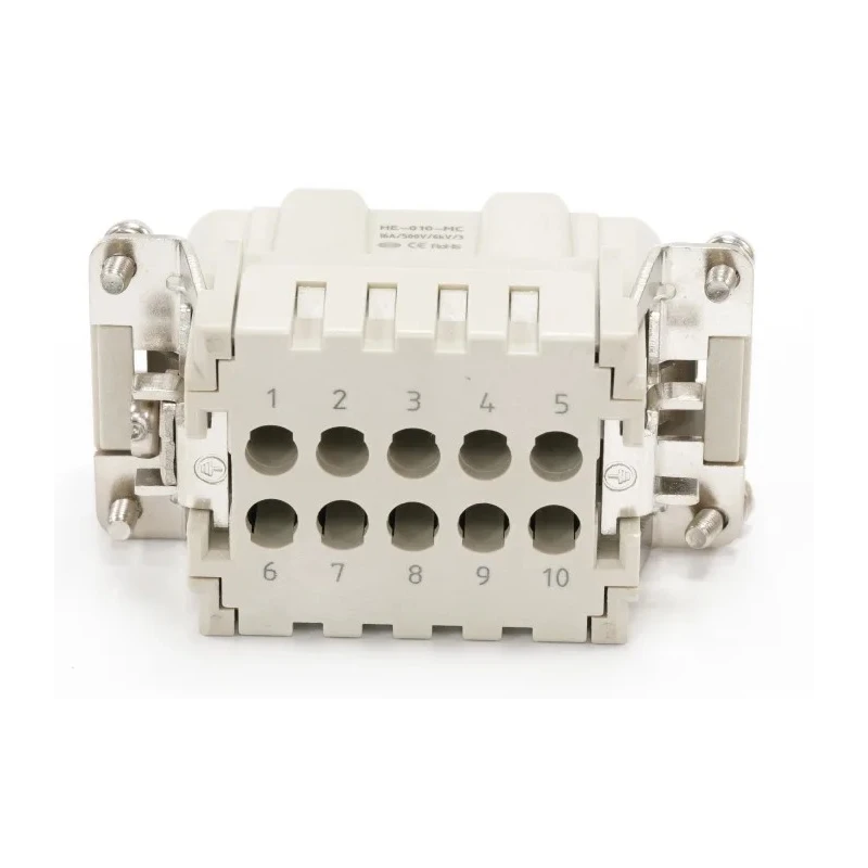RS PRO Heavy Duty Power Connector Insert 16A Male 10 Contacts 500V 208-4496
