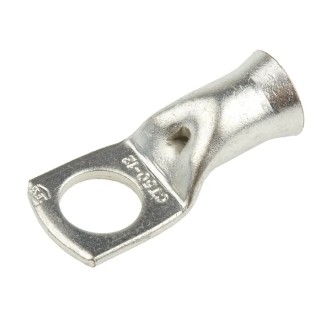 RS PRO Uninsulated Tubular Ring Terminal M12 Stud Size 1 AWG Wire Size Grey 531-908