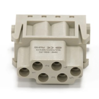 RS PRO Heavy Duty Power Connector Insert 16A Female 6 Contacts 500V 208-4575