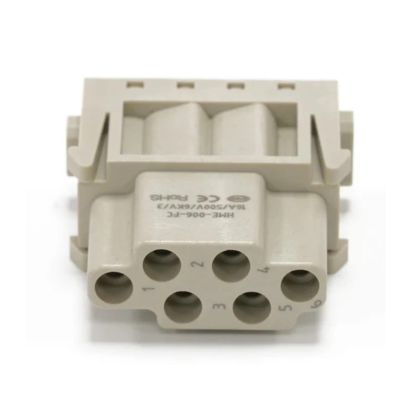 RS PRO Heavy Duty Power Connector Insert 16A Female 6 Contacts 500V 208-4575