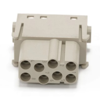 RS PRO Heavy Duty Power Connector Insert 16A Female 8 Contacts 400V Copper Alloy Silver Plated 208-4578