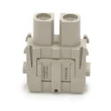 RS PRO Heavy Duty Power Connector Insert Female 2 Contacts 40A 1000V Copper Alloy Silver Plating 208-4582