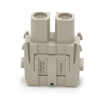 RS PRO Heavy Duty Power Connector Insert Female 2 Contacts 40A 1000V Copper Alloy Silver Plating 208-4582