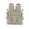 RS PRO Heavy Duty Power Connector Insert Female 2 Contacts 40A 1000V Copper Alloy Silver Plating 208-4582