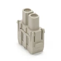 RS PRO Heavy Duty Power Connector Insert Female 2 Contacts 40A 1000V Copper Alloy Silver Plating 208-4582