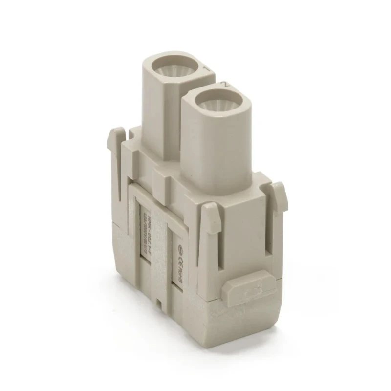 RS PRO Heavy Duty Power Connector Insert Female 2 Contacts 40A 1000V Copper Alloy Silver Plating 208-4582