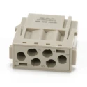 RS PRO Heavy Duty Power Connector Insert 16A Male 6 Contacts 500V Copper Alloy Silver Plated 208-4576