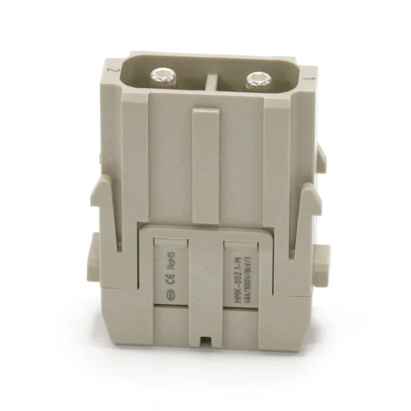 RS PRO Heavy Duty Power Connector Insert Male 2 Contacts 40A 1000V RS-208-4584