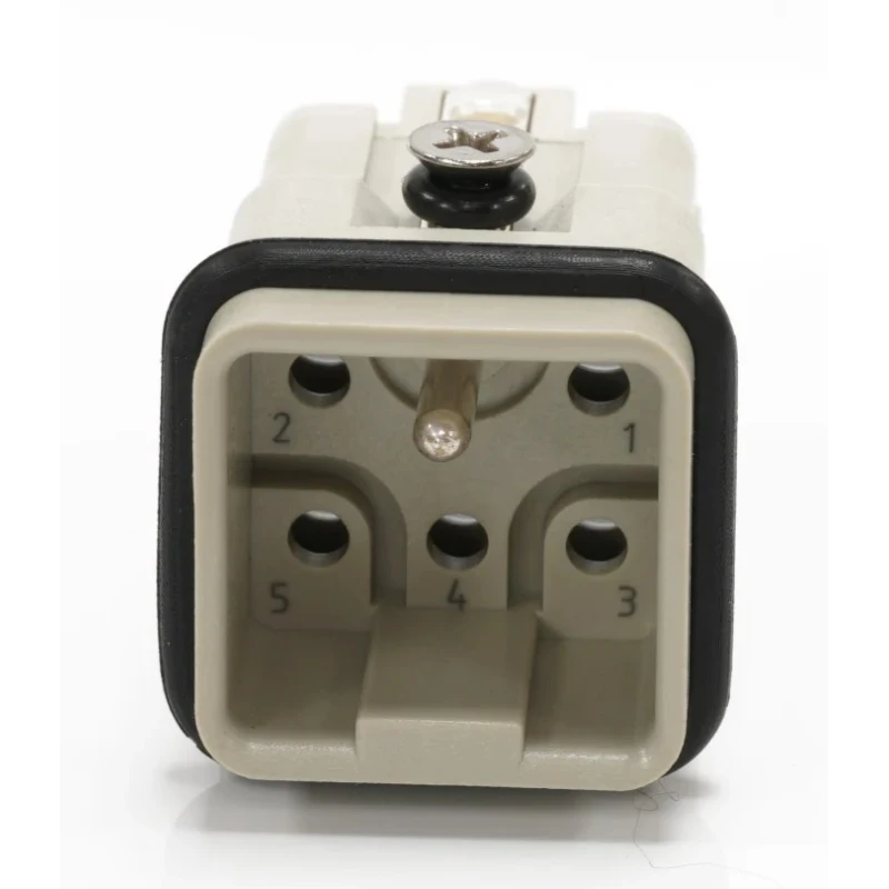 RS PRO Heavy Duty Power Connector Insert 16A Male 5 Contacts 400V Copper Alloy Silver Plated 208-4605