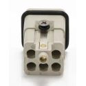 RS PRO Heavy Duty Power Connector Insert 16A Male 5 Contacts 400V Copper Alloy Silver Plated 208-4605