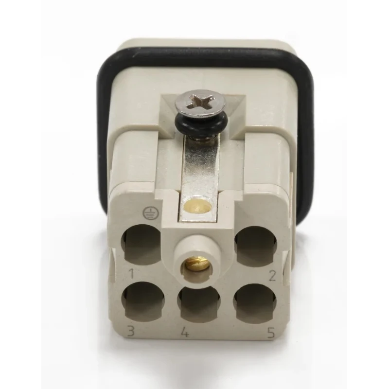 RS PRO Heavy Duty Power Connector Insert 16A Male 5 Contacts 400V Copper Alloy Silver Plated 208-4605