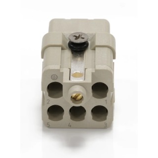 RS PRO Heavy Duty Power Connector Insert 16A Female 5 Contacts 400V 208-4604