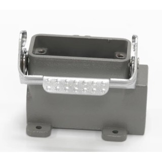 RS PRO Heavy Duty Power Connector Housing Die Cast Aluminium Surface Mount IP65 1 Lever M20 208-4718