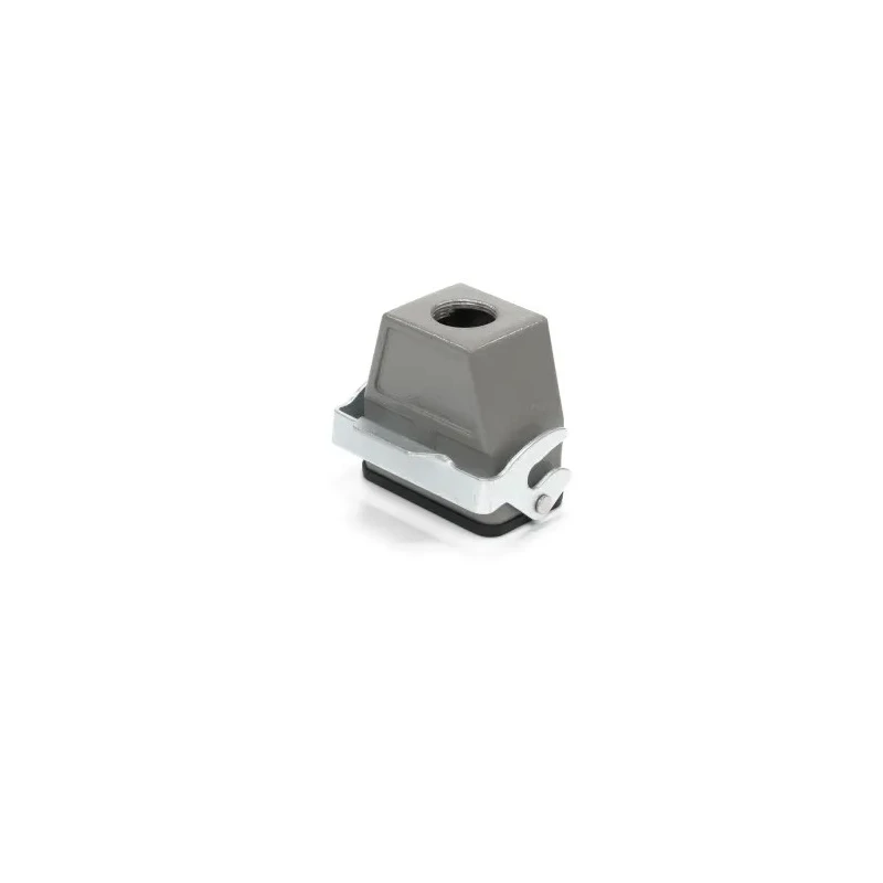 RS PRO Heavy Duty Power Connector Housing Die Cast Aluminium IP65 Cable-to-Cable Hood 1 Lever M25 208-4755