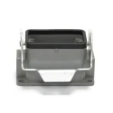 RS PRO Heavy Duty Power Connector Housing Die Cast Aluminium IP65 Surface Mount PG16 x 2 Thread 1 Lever 208-4788