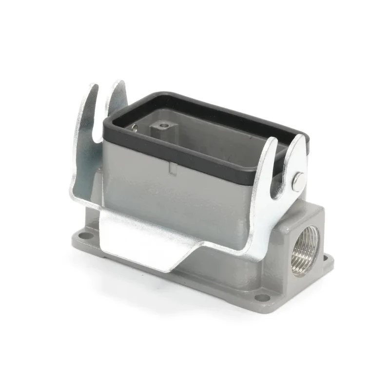 RS PRO Heavy Duty Power Connector Housing Die Cast Aluminium IP65 Surface Mount PG16 x 2 Thread 1 Lever 208-4788