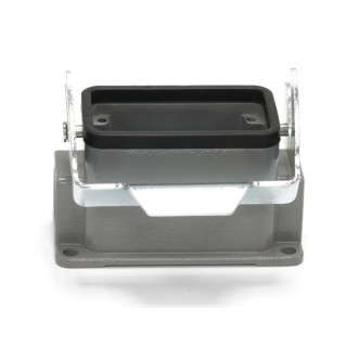 RS PRO Heavy Duty Power Connector Housing Surface Mount Die Cast Aluminium IP65 1 Lever M25 Thread 208-4797