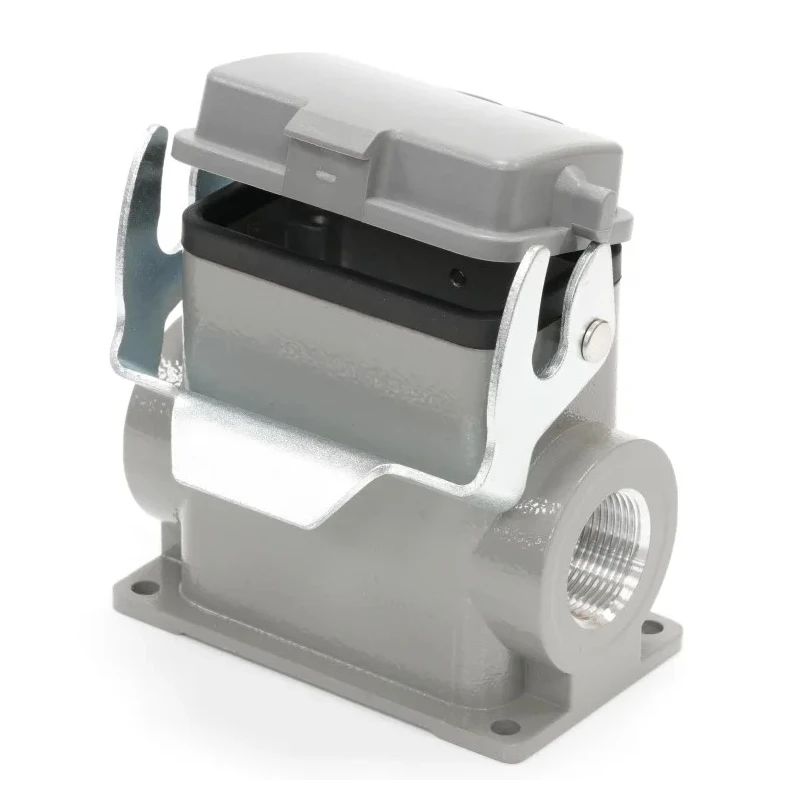 RS PRO Heavy Duty Power Connector Housing Surface Mount Die Cast Aluminium Body IP65 Rated 1 Lever Lock M32 x 2 208-4825