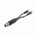 Turck Sensor Actuator Cable Male 4 way Straight to Female 5 way M12 x 2, 1 m VBRS4.4-2RKC4T-1/1/TXL