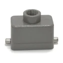 RS PRO Heavy Duty Power Connector Housing Top Mount Die Cast Aluminium IP65 2 Levers M20 Thread 208-4862
