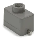 RS PRO Heavy Duty Power Connector Housing Top Mount Die Cast Aluminium IP65 2 Levers M20 Thread 208-4862