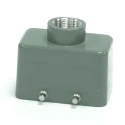 RS PRO Heavy Duty Power Connector Housing 4, RS-H10B Die Cast Aluminium IP65 Top Mount Connector Hood 208-4871