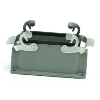 RS PRO Heavy Duty Power Connector Housing Die Cast Aluminium IP65 Surface Mount 2 Lever Locking 208-4967