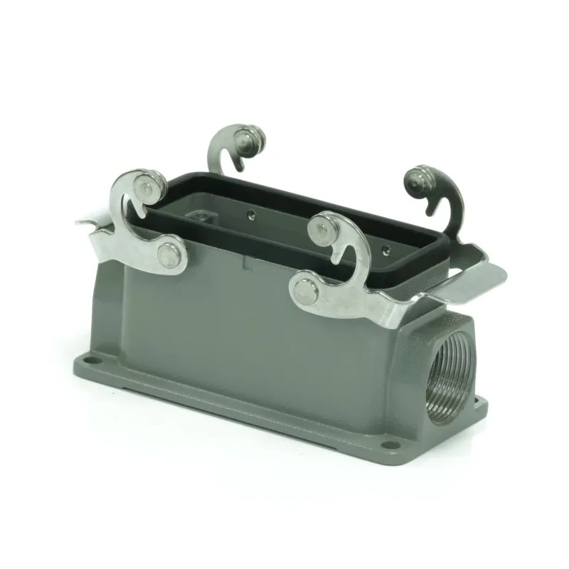 RS PRO Heavy Duty Power Connector Housing Die Cast Aluminium IP65 Surface Mount 2 Lever Locking 208-4967