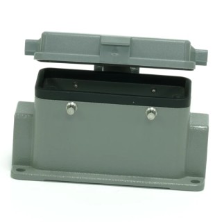 RS PRO Heavy Duty Power Connector Housing Surface Mount Die Cast Aluminium IP65 4 Levers 208-4974