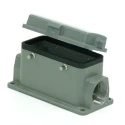 RS PRO Heavy Duty Power Connector Housing Surface Mount Die Cast Aluminium IP65 4 Levers 208-4974