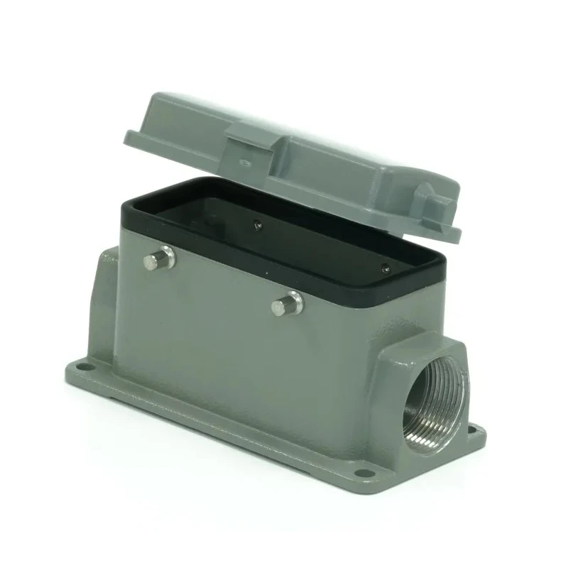 RS PRO Heavy Duty Power Connector Housing Surface Mount Die Cast Aluminium IP65 4 Levers 208-4974