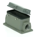 RS PRO Heavy Duty Power Connector Housing Surface Mount Die Cast Aluminium IP65 4 Levers M25 Thread Size 208-4975