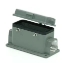 RS PRO Heavy Duty Power Connector Housing Surface Mount Die Cast Aluminium IP65 PG21 Thread 4 Levers 208-4976