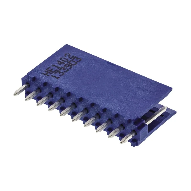 TE Connectivity AMPMODU HE14 Series Straight Through Hole PCB Header, 10 Contacts, 2.54 mm Pitch, 1 Row, Shrouded HE14