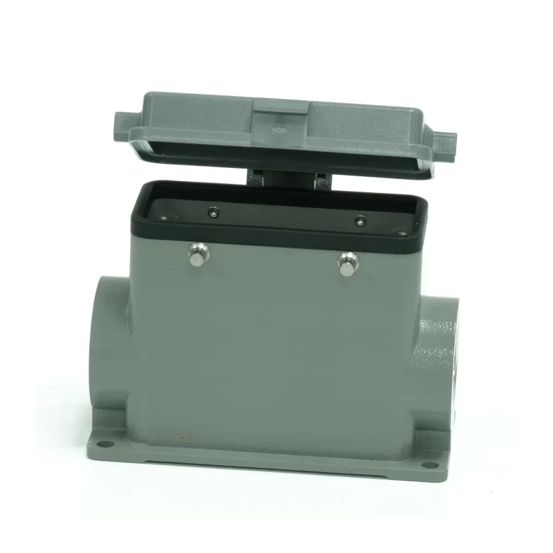 RS PRO Heavy Duty Power Connector Housing Surface Mount Die Cast Aluminium IP65 4 Levers M32 Thread 208-5008